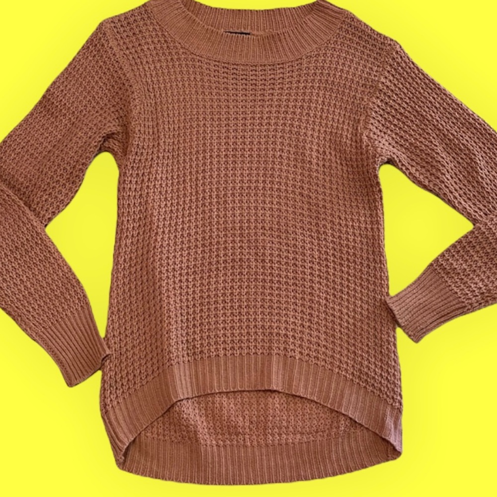 💗I LOVE CHELSEY PINK KNITTED PULLOVER SWEATER